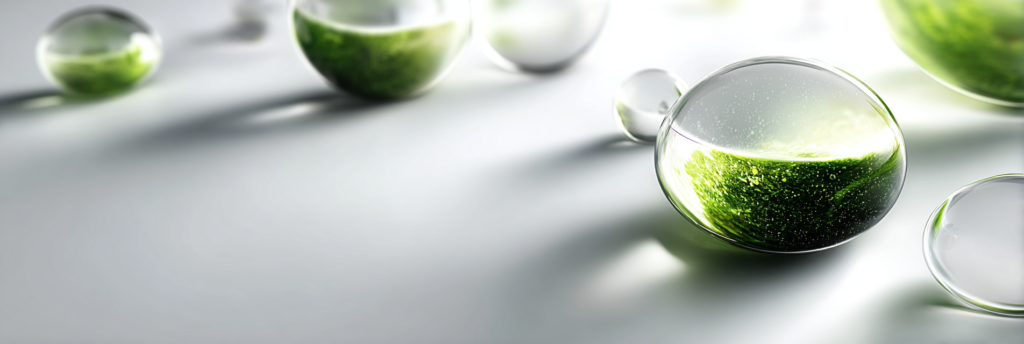 moss-like texture. Soft light casts long shadows, creating a calm and minimalistic atmosphere.